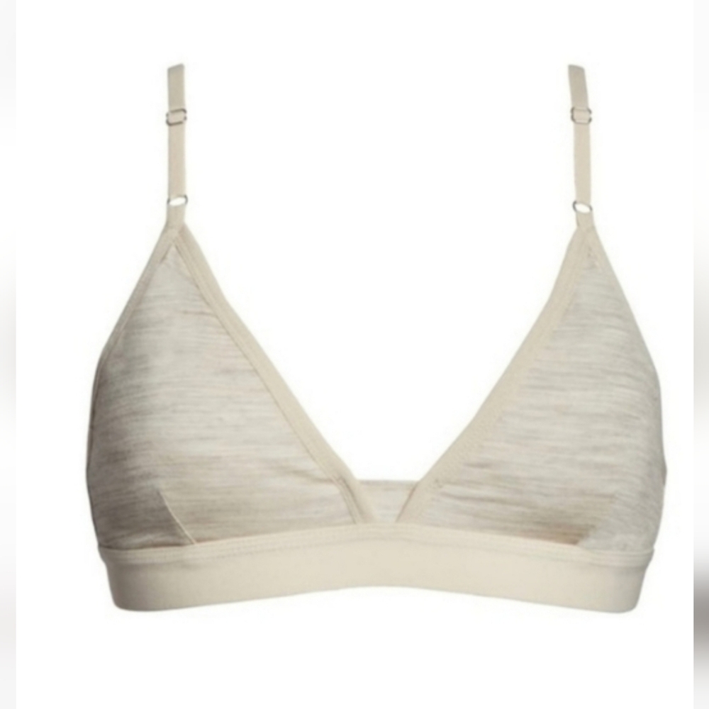 Icebreaker Cream Lightweight Triangle Bralette